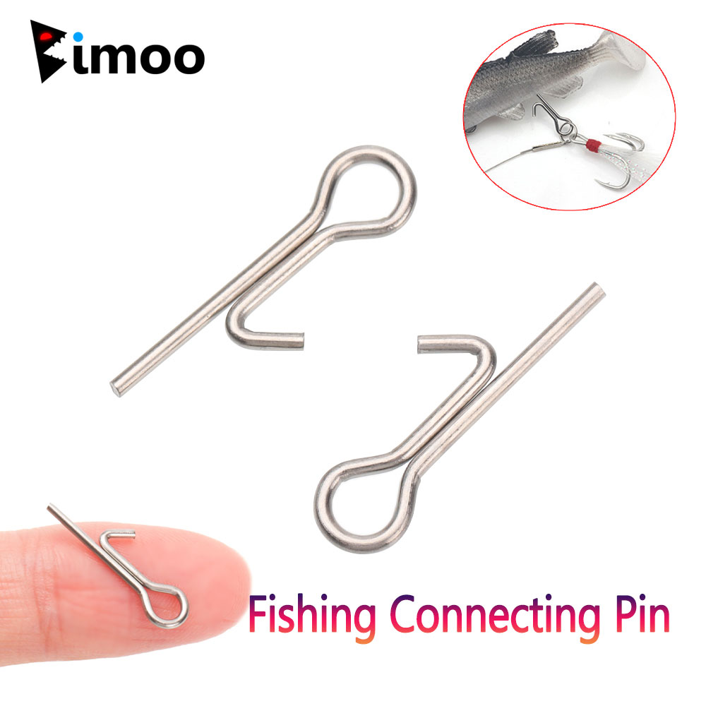 Fishing Hook Stainless Steel - เข็มเกี่ยวเหยื่อตกปลาแบบมีหนาม 50/100 ชิ้น พร้อมเข็มยึดและตัวล็อค สำหรับติดตั้งเหยื่อปลอม อุปกรณ์ตกปลา