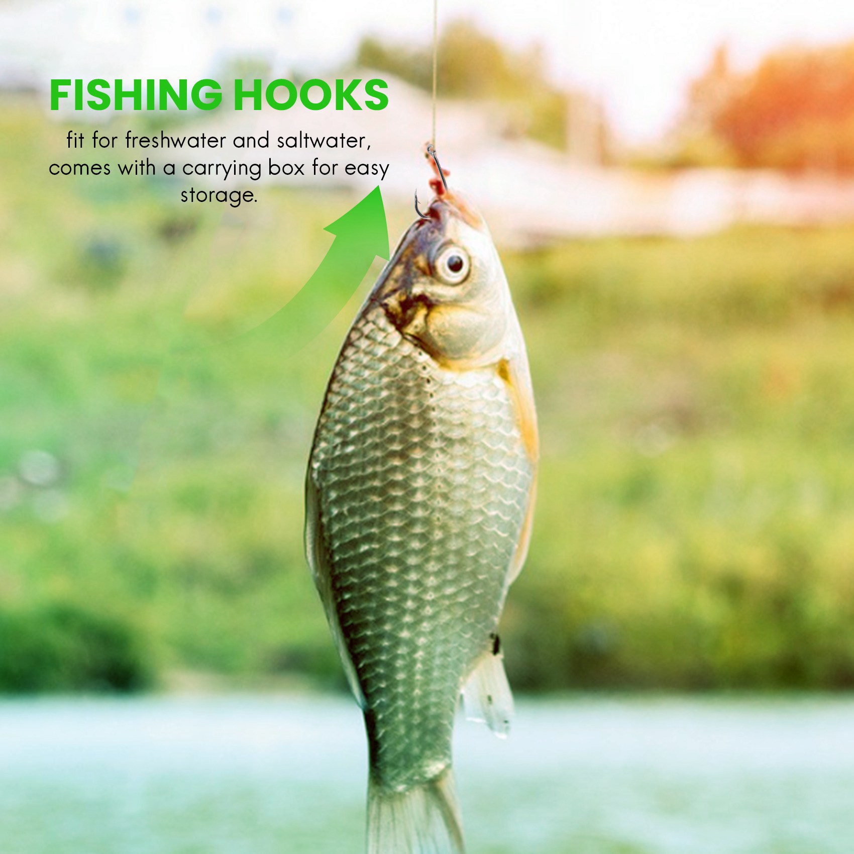 Fishing Hook - สินค้ามาใหม่ 500 ชิ้น/ชุด ขนาดผสม # ชุดเบ็ดตกปลาคาร์ปเหล็กกล้าคาร์บอนสูง