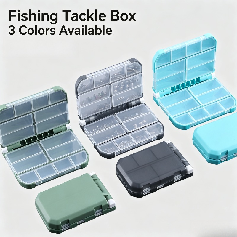 Fishing Hook Sharpener - กล่องเก็บอุปกรณ์ตกปลาแบบมีแผ่นกั้นที่ถอดออกได้ กล่องใส่อุปกรณ์ตกปลาแบบสองด้านสำหรับจัดเก็บเบ็ดตกปลา