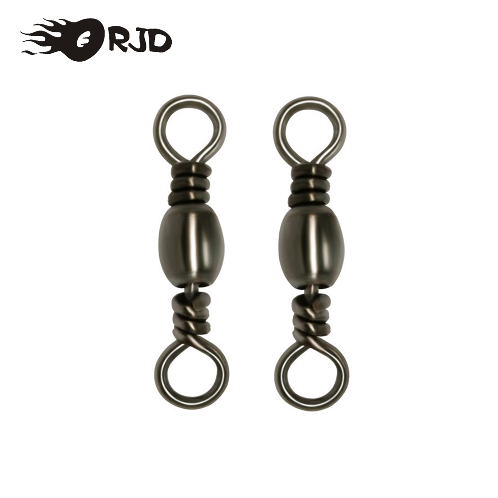 Fishing Hook Stainless Steel - ORJD 20-50Pcs Barrel Swivels ตกปลารอกหมุน Snap