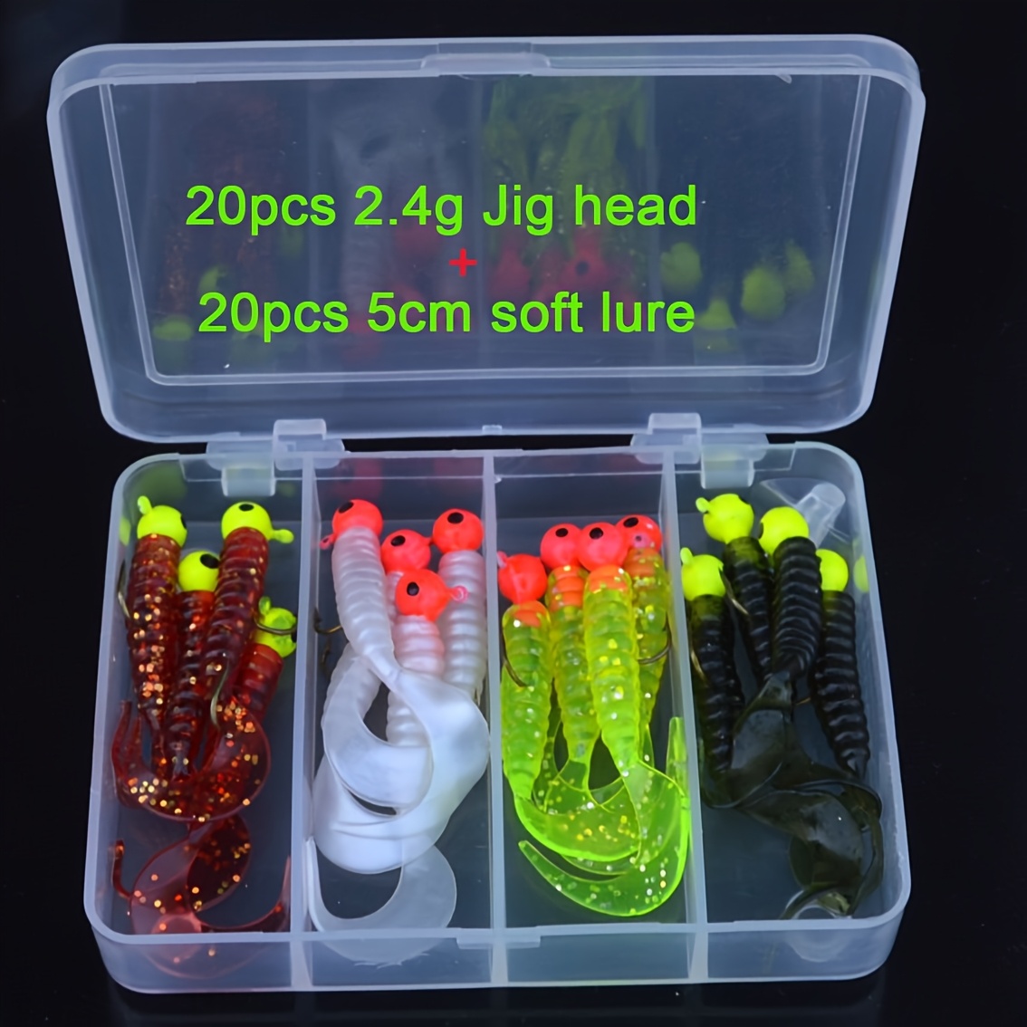 Fishing Hook Jig - ชุดเหยื่อตกปลา 40 ชิ้น/เซ็ต ประกอบด้วย 20 ชิ้น