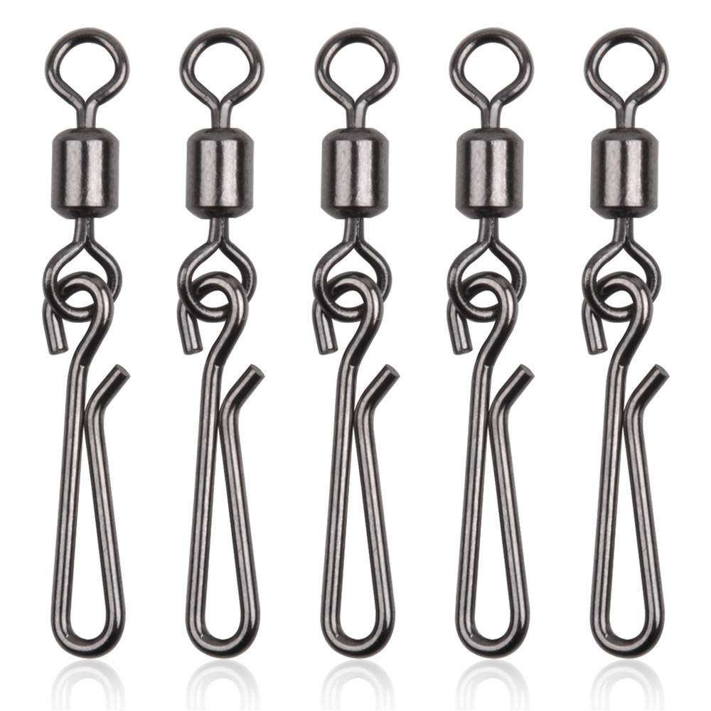 Fishing Hook Stainless Steel - 30 ชิ้นหมุนและสแน็ปสําหรับตะขอตกปลาหมุนขั้วต่อแขวนสแตนเลสคลิปอย่างรวดเร็วอุปกรณ์ตกปลารอก