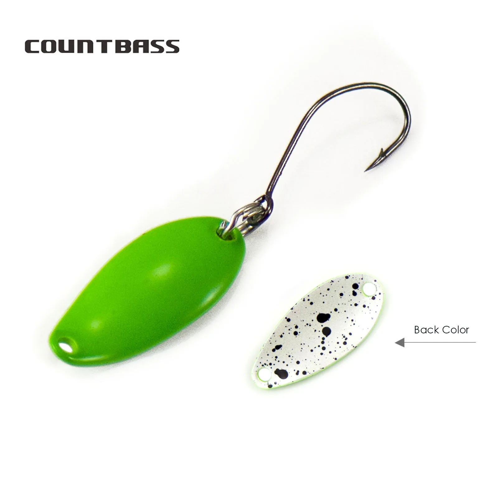 Fishing Hook Size - ช้อนปลาเทราท์ Countbass พร้อมตะขอเดี่ยวเกาหลีขนาด 1/32 ออนซ์ 1/16