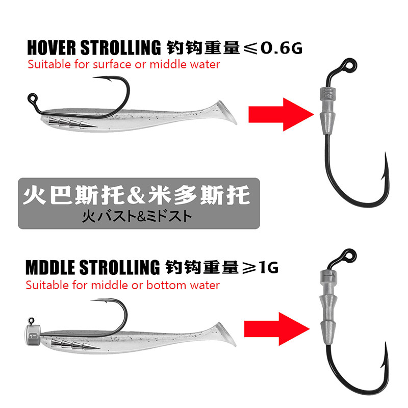 WODJYJ 10 ชิ้น 0.6 กรัม 1 กรัม - Fishing Hook Barbless บทวิจารณ์และราคา
