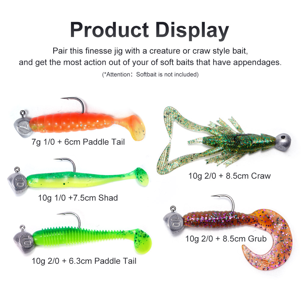 Noeby 2/0หัวเบ็ดตกปลาขนาด7กรัม - Fishing Hook Offset บทวิจารณ์และราคา