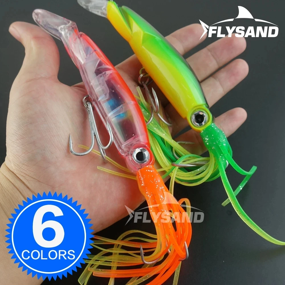 FLYSAND ขนาดใหญ่จําลองปลาหมึก  - Fishing Hook Treble บทวิจารณ์และราคา