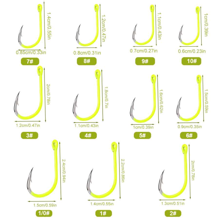 NGB 50 ชิ้น 1/0 # -10 # เบ็ดตก - Fishing Hook Assortment บทวิจารณ์และราคา