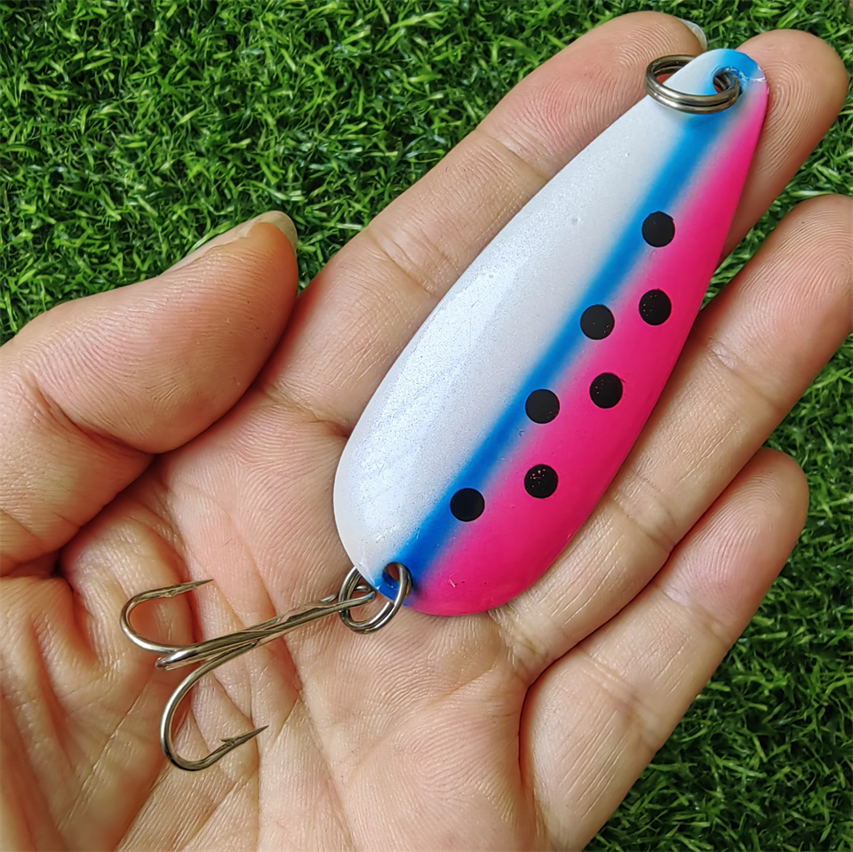 1ชิ้นเหยื่อสปินเนอร์แบบแข็ง27g - Fishing Hook Treble บทวิจารณ์และราคา