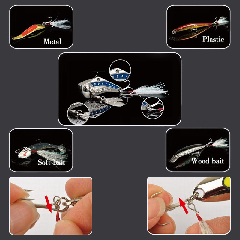Mnft 10ชิ้นจี้เหยื่อขนนก49มม., - Fishing Hook Treble บทวิจารณ์และราคา