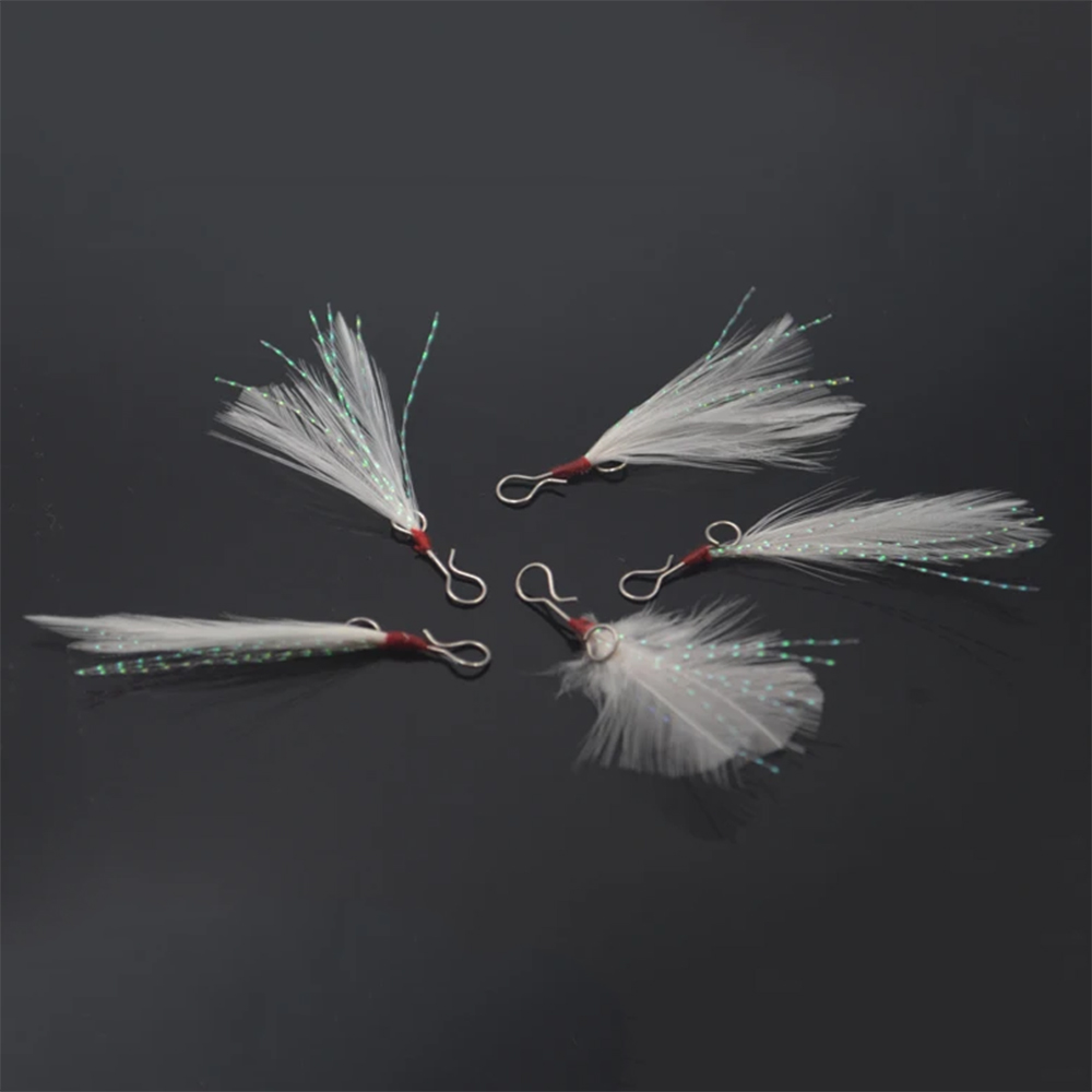 Mnft 10ชิ้นจี้เหยื่อขนนก49มม., - Fishing Hook Treble บทวิจารณ์และราคา