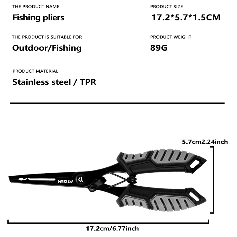 ที่คีบปลาปากแหลมสแตนเลสแบบพกพา - Fishing Hook Remover บทวิจารณ์และราคา