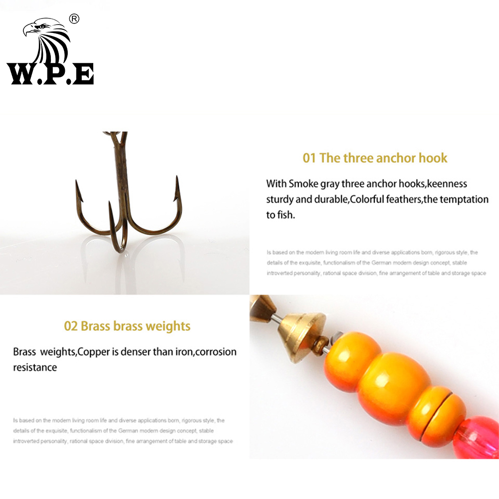 W.P.E เหยื่อล่อ Spinner ใหม่เอ - Fishing Hook Treble บทวิจารณ์และราคา