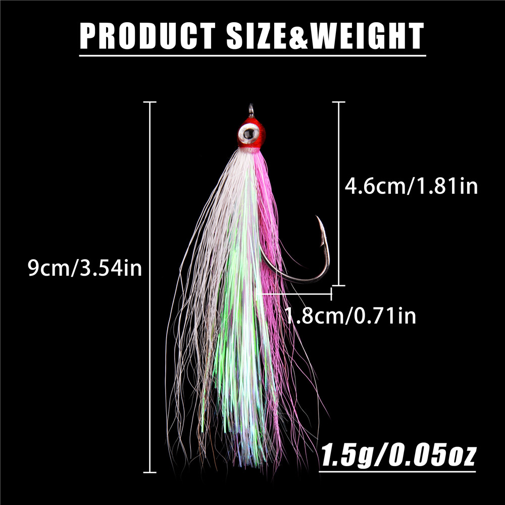 เบ็ดตกปลาตะขอ3D ตาแฟลชรอกฟลายส - Fishing Hook Jig บทวิจารณ์และราคา
