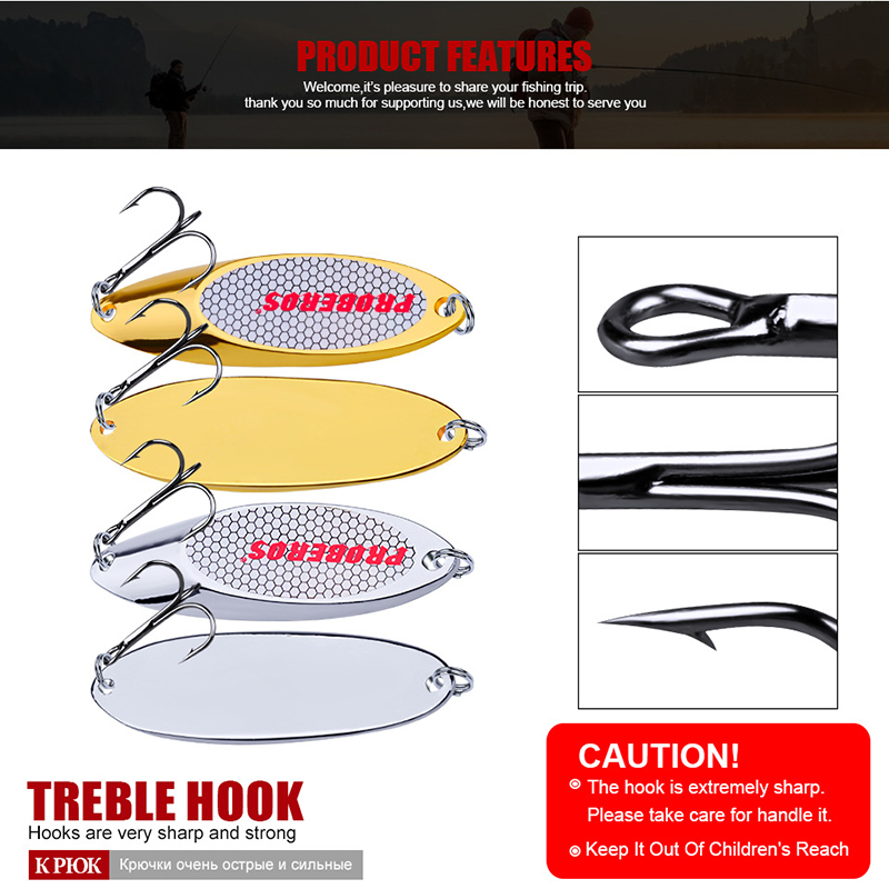 เหยื่อตกปลาแบบช้อนโลหะ 3g-60g  - Fishing Hook Treble บทวิจารณ์และราคา