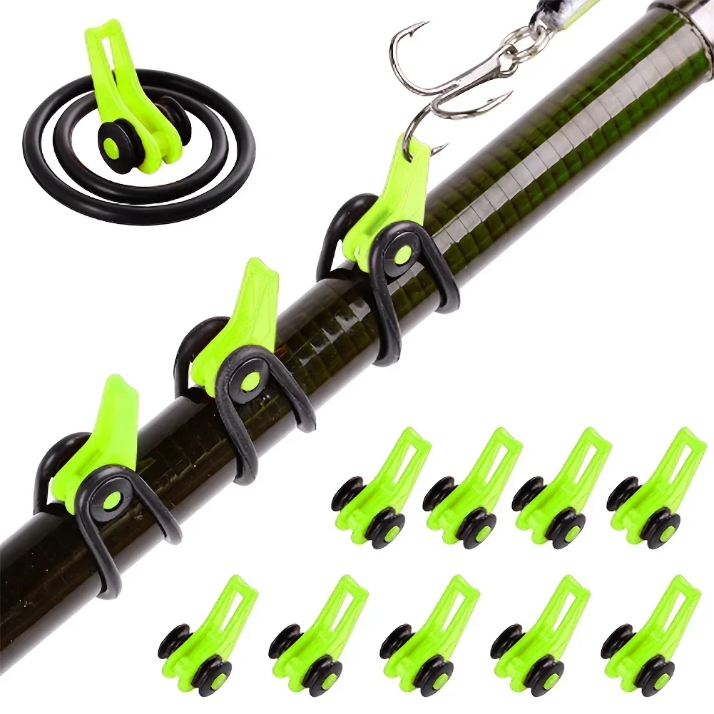 10 ชิ้น/ล็อตตกปลา Rod POLE Hoo - Fishing Hook Jig บทวิจารณ์และราคา