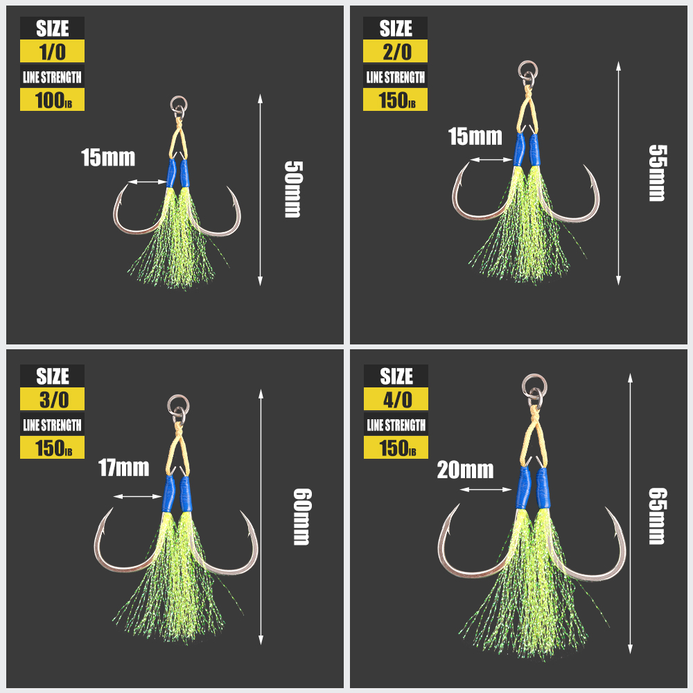 ตะขอเบ็ดตกปลา Jiggingpro คาร์บ - Fishing Hook Assortment บทวิจารณ์และราคา