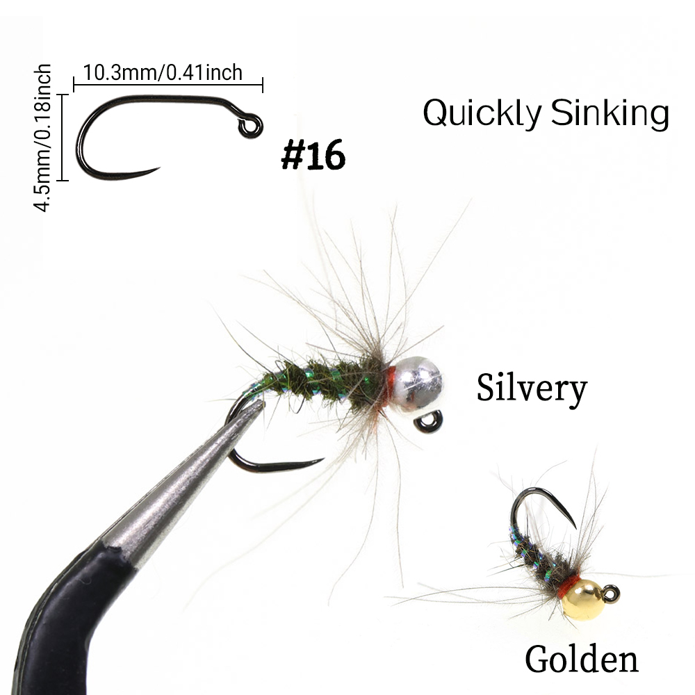 ICERIO Hustler Nymph Fly Tungs - Fishing Hook Size บทวิจารณ์และราคา