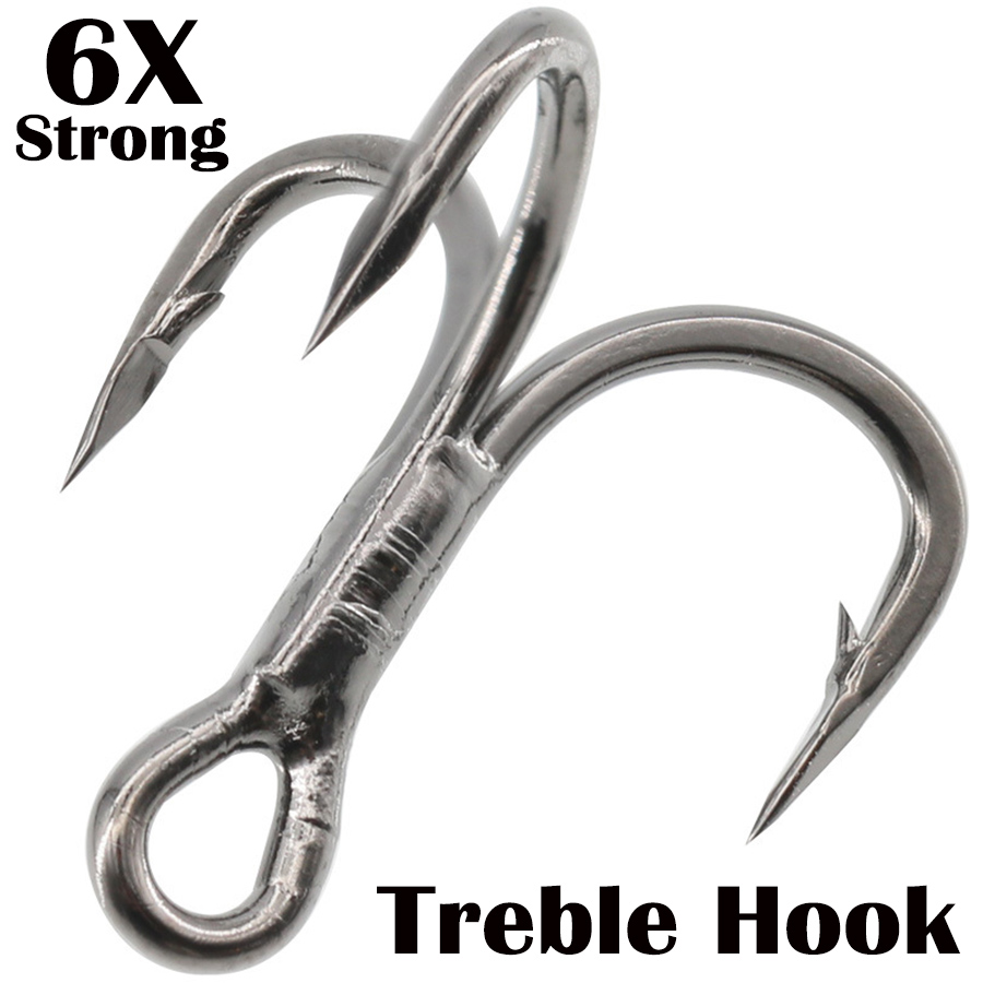 ตกปลา Treble Hook 6X คาร์บอนสต - Fishing Hook Offset บทวิจารณ์และราคา